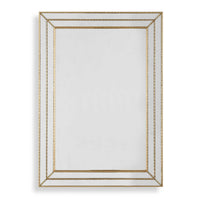 Accent Wall Mirror, Triple Frame, Mirror Inlays, Antique Gold 24x34