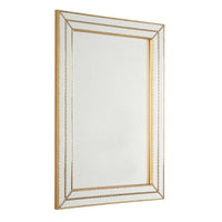 Accent Wall Mirror, Triple Frame, Mirror Inlays, Antique Gold 24x34