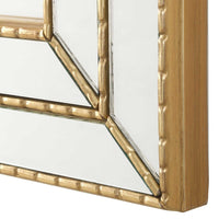 Accent Wall Mirror, Triple Frame, Mirror Inlays, Antique Gold 24x34