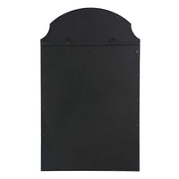 Kona Accent Wall Mirror, Arched Top, Scalloped Corners, Satin Black 22x36