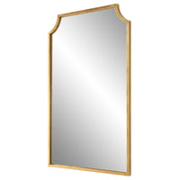 Kona Accent Wall Mirror, Scalloped Corners, Gold Leaf Finish 22x36