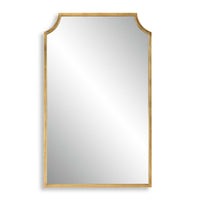 Kona Accent Wall Mirror, Scalloped Corners, Gold Leaf Finish 22x36