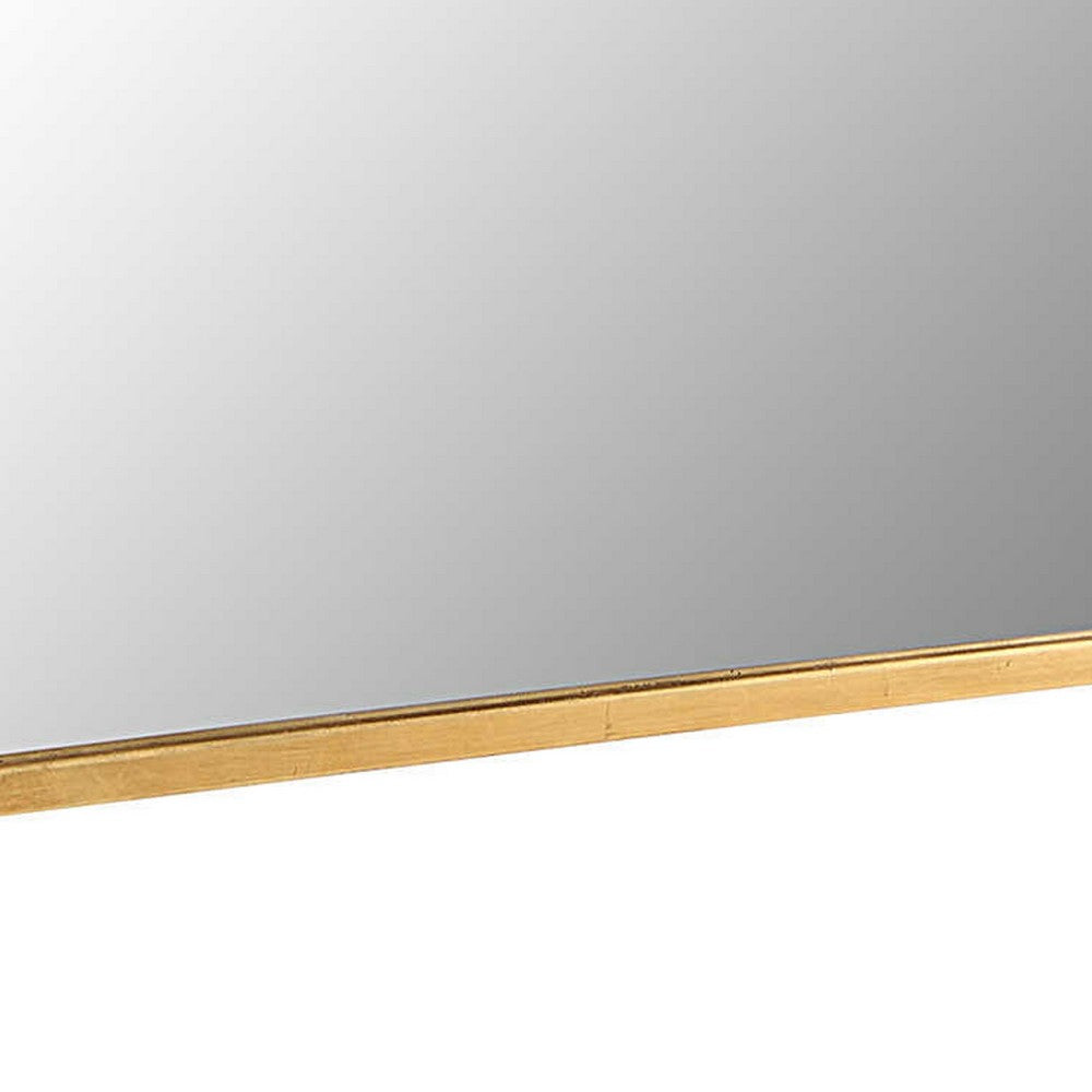 Kona Accent Wall Mirror, Scalloped Corners, Gold Leaf Finish 22x36