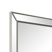 Accent Wall Mirror, Rectangular Shape, Mirrored Panels, Nickel 23x34