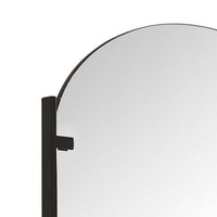 Accent Mirror, Frameless Oval, Metal Stripes, Satin Black 23x38