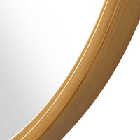 Accent Wall Mirror, Pill Oval Frame, Modern Brushed Gold Finish 22x35