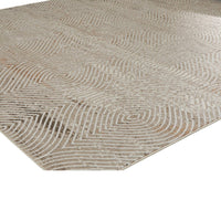 Bina 8x10 Large Area Rug, Trellis Pattern, Beige Polypropylene Polyester - BM355547