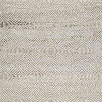 Bina 8x10 Large Area Rug, Trellis Pattern, Beige Polypropylene Polyester - BM355547