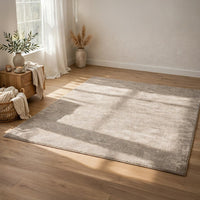 Bina 8x10 Large Area Rug, Trellis Pattern, Beige Polypropylene Polyester - BM355547