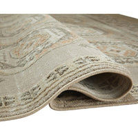 Baku 8x10 Large Area Rug, Medallion Motif, Ivory Polypropylene Polyester - BM355548