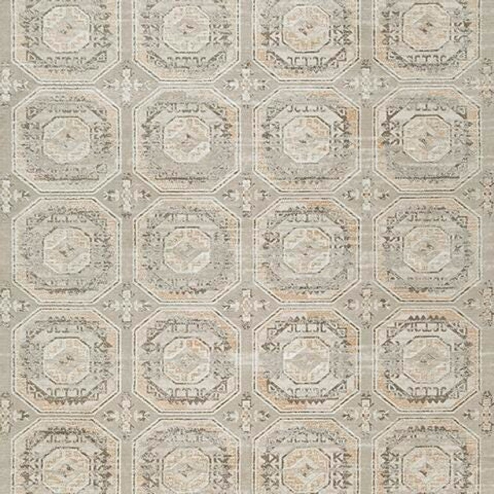 Baku 8x10 Large Area Rug, Medallion Motif, Ivory Polypropylene Polyester - BM355548