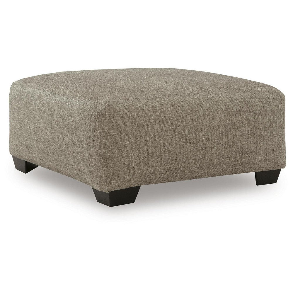 Vely Oversized Accent Ottoman, Foam Seat, Hemp Brown Polyester 40 Inch - BM355549