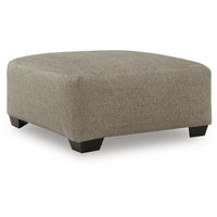 Vely Oversized Accent Ottoman, Foam Seat, Hemp Brown Polyester 40 Inch - BM355549