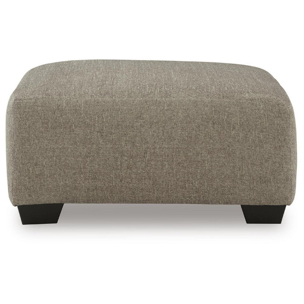 Vely Oversized Accent Ottoman, Foam Seat, Hemp Brown Polyester 40 Inch - BM355549
