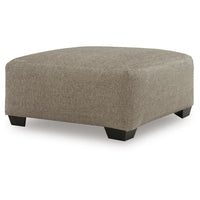 Vely Oversized Accent Ottoman, Foam Seat, Hemp Brown Polyester 40 Inch - BM355549