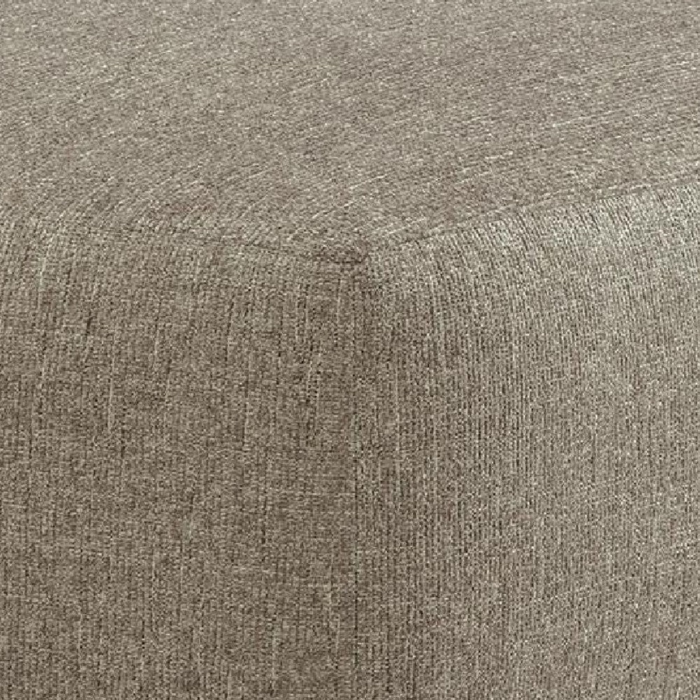 Vely Oversized Accent Ottoman, Foam Seat, Hemp Brown Polyester 40 Inch - BM355549