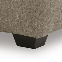 Vely Oversized Accent Ottoman, Foam Seat, Hemp Brown Polyester 40 Inch - BM355549