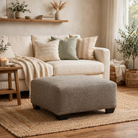 Vely Oversized Accent Ottoman, Foam Seat, Hemp Brown Polyester 40 Inch - BM355549