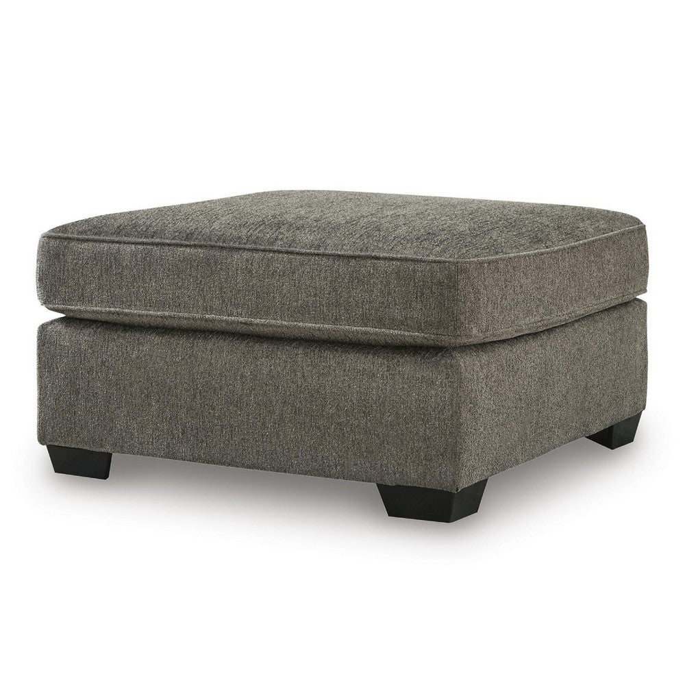 Oly Oversized Accent Ottoman, Foam Seat, Graphite Gray Polyester, 36 Inch - BM355550