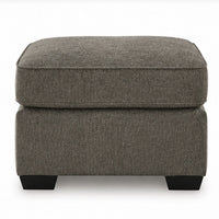Oly Oversized Accent Ottoman, Foam Seat, Graphite Gray Polyester, 36 Inch - BM355550