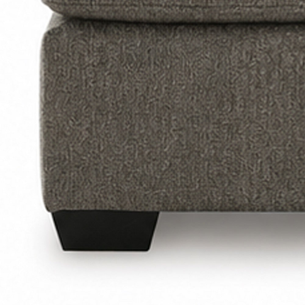 Oly Oversized Accent Ottoman, Foam Seat, Graphite Gray Polyester, 36 Inch - BM355550