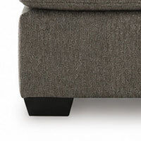 Oly Oversized Accent Ottoman, Foam Seat, Graphite Gray Polyester, 36 Inch - BM355550