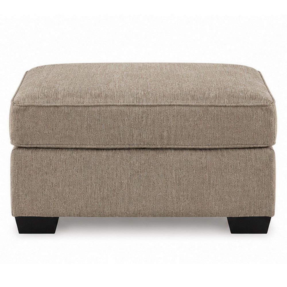 Oly Oversized Accent Ottoman, Foam Seat, Mocha Brown Polyester, 36 Inch - BM355551