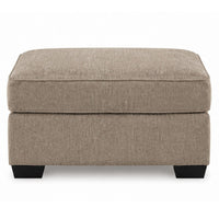 Oly Oversized Accent Ottoman, Foam Seat, Mocha Brown Polyester, 36 Inch - BM355551