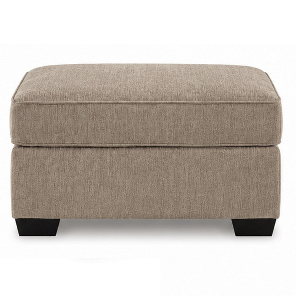 Oly Oversized Accent Ottoman, Foam Seat, Mocha Brown Polyester, 36 Inch - BM355551