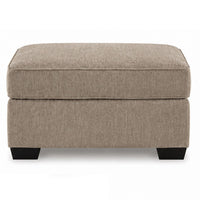 Oly Oversized Accent Ottoman, Foam Seat, Mocha Brown Polyester, 36 Inch - BM355551