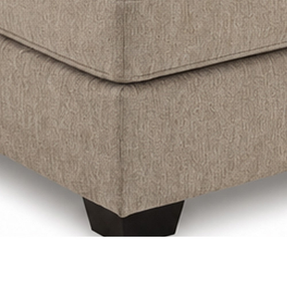 Oly Oversized Accent Ottoman, Foam Seat, Mocha Brown Polyester, 36 Inch - BM355551