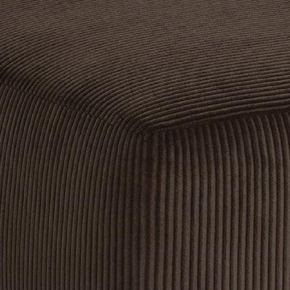 Kimi Oversized Square Ottoman, Foam Fill Chocolate Brown Corduroy 40 Inch - BM355552