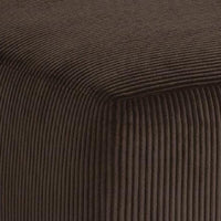 Kimi Oversized Square Ottoman, Foam Fill Chocolate Brown Corduroy 40 Inch - BM355552