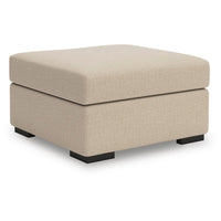 Lizo Oversized Square Ottoman, Foam Cushion, Twill Brown Nuvella 36 Inch - BM355553
