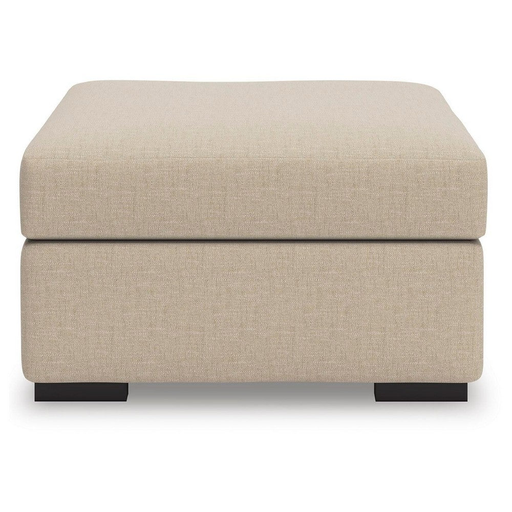 Lizo Oversized Square Ottoman, Foam Cushion, Twill Brown Nuvella 36 Inch - BM355553