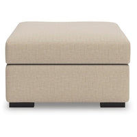 Lizo Oversized Square Ottoman, Foam Cushion, Twill Brown Nuvella 36 Inch - BM355553