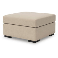 Lizo Oversized Square Ottoman, Foam Cushion, Twill Brown Nuvella 36 Inch - BM355553