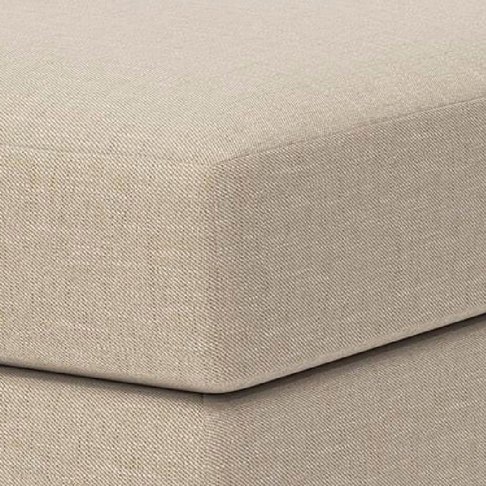 Lizo Oversized Square Ottoman, Foam Cushion, Twill Brown Nuvella 36 Inch - BM355553