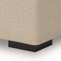 Lizo Oversized Square Ottoman, Foam Cushion, Twill Brown Nuvella 36 Inch - BM355553