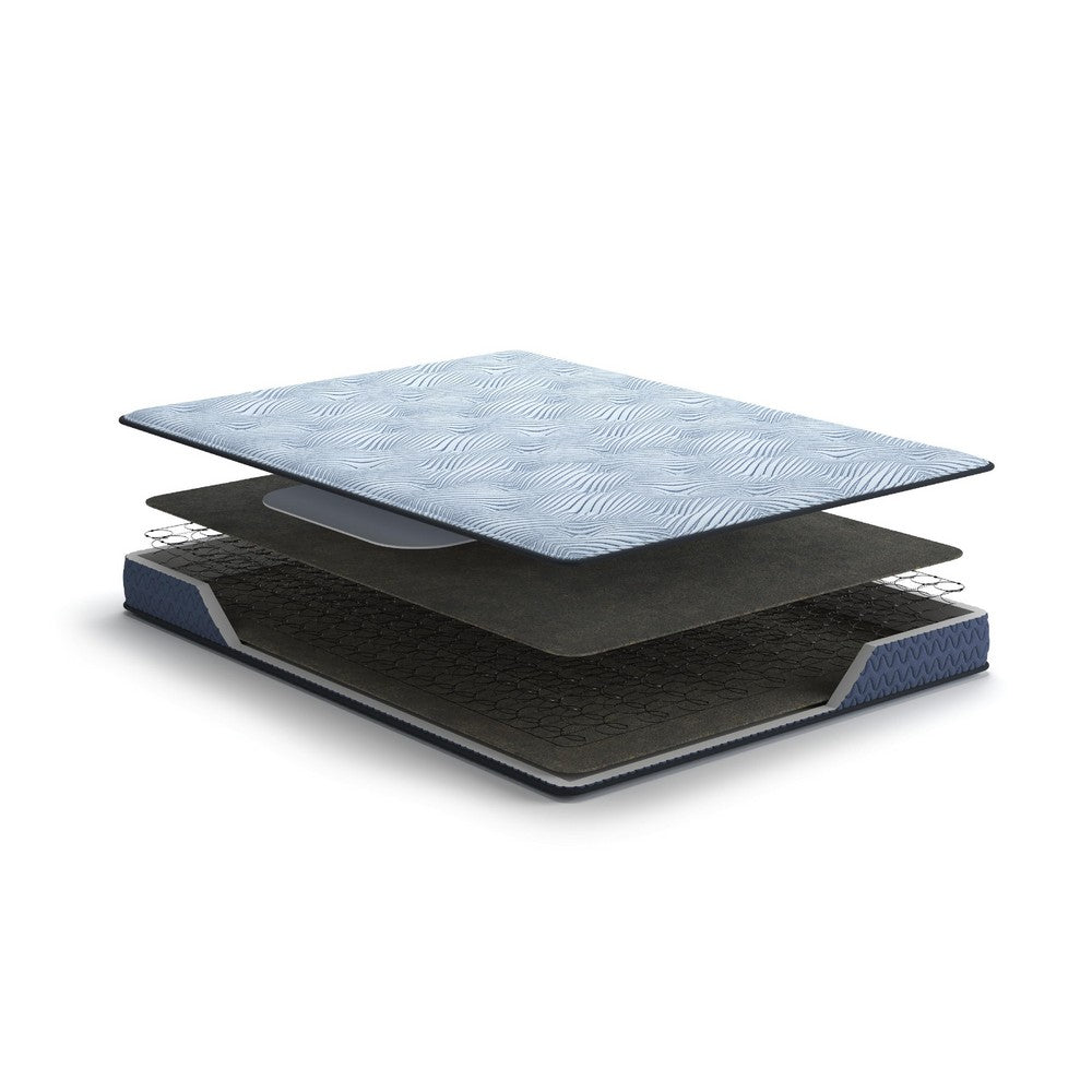 Peko Full Hybrid Mattress, Blue Hyper Cool Stretch Knit Cover 8 Inch - BM355556