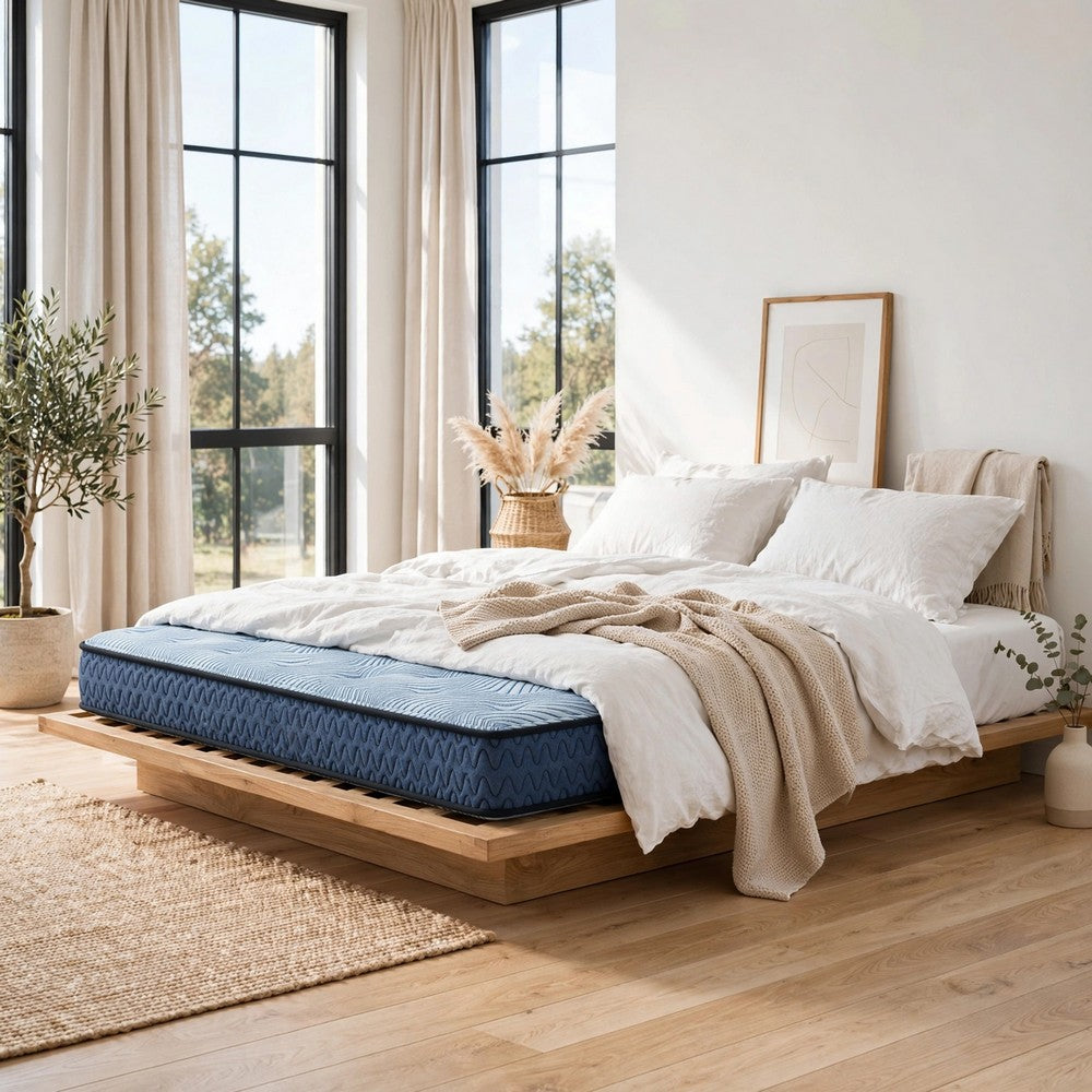 Peko Full Hybrid Mattress, Blue Hyper Cool Stretch Knit Cover 8 Inch - BM355556