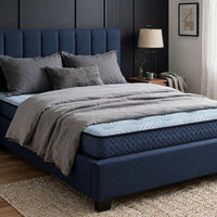 Peko Full Hybrid Mattress, Blue Hyper Cool Stretch Knit Cover 8 Inch - BM355556