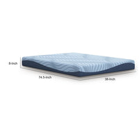 Ryna Twin Mattress, Memory Foam, Light Blue  Stretch Knit Cover 8 Inch - BM355557