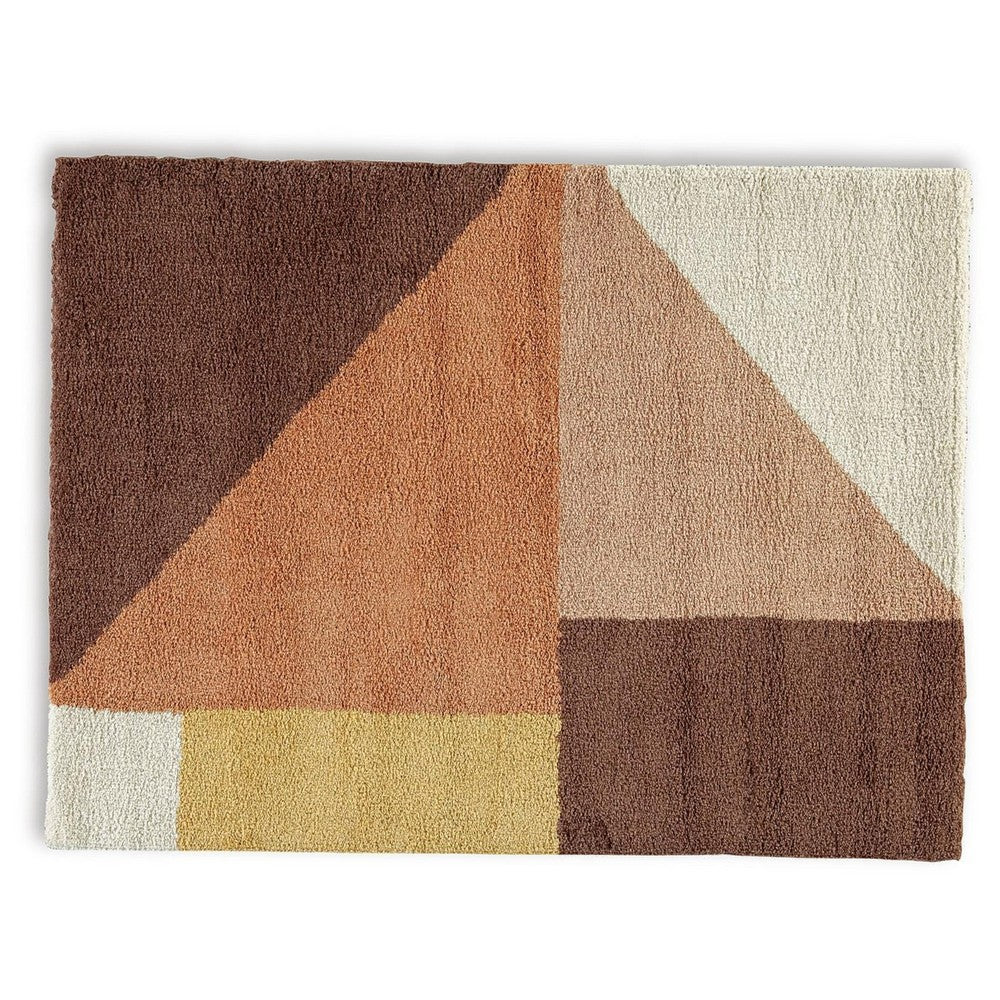 Mona Geometric Large Area Rug w Shag, 30mm Pile, Pink Polypropylene 8x10 - BM355559