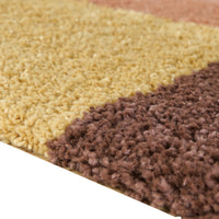 Mona Geometric Large Area Rug w Shag, 30mm Pile, Pink Polypropylene 8x10 - BM355559