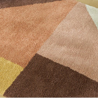 Mona Geometric Large Area Rug w Shag, 30mm Pile, Pink Polypropylene 8x10 - BM355559