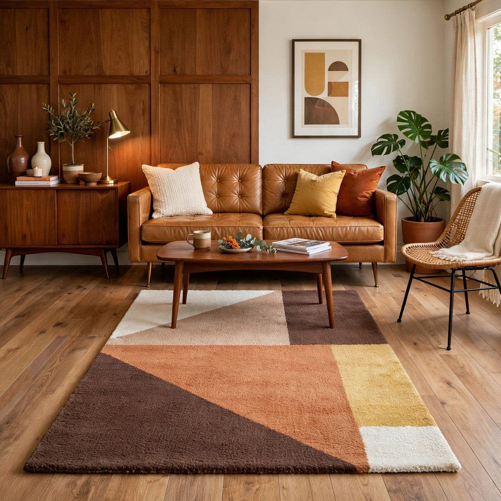 Mona Geometric Large Area Rug w Shag, 30mm Pile, Pink Polypropylene 8x10 - BM355559