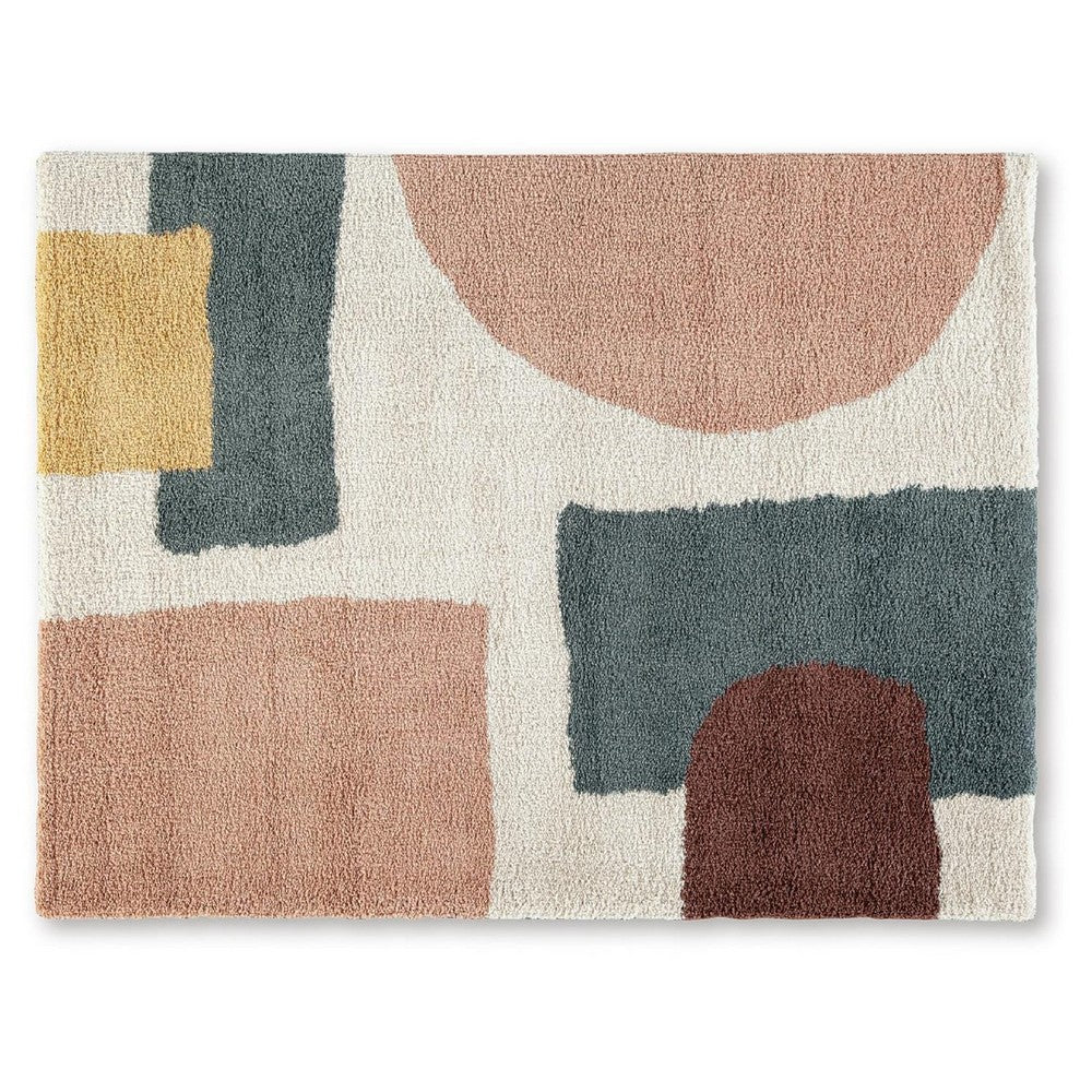 Fyna Geometric Large Area Rug w Shag, 30mm Pile, Gray Polypropylene 8x10 - BM355560