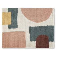 Fyna Geometric Large Area Rug w Shag, 30mm Pile, Gray Polypropylene 8x10 - BM355560