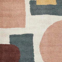 Fyna Geometric Large Area Rug w Shag, 30mm Pile, Gray Polypropylene 8x10 - BM355560